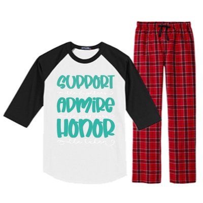 Sexual Support Awareness Month Warrior Inspirational Saying Funny Gift Raglan Sleeve Pajama Set