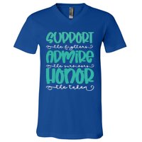 Sexual Support Awareness Month Warrior Inspirational Saying Funny Gift V-Neck T-Shirt