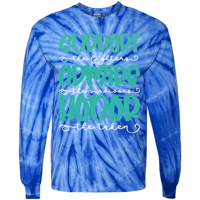 Sexual Support Awareness Month Warrior Inspirational Saying Funny Gift Tie-Dye Long Sleeve Shirt