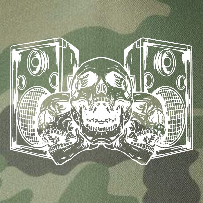 Skull Speakers Audio Gothic Regular Legacy Tie Dye Trucker Hat