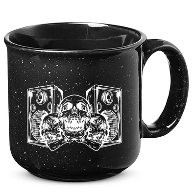 Skull Speakers Audio Gothic Regular 15oz Campfire Ceramic Mug