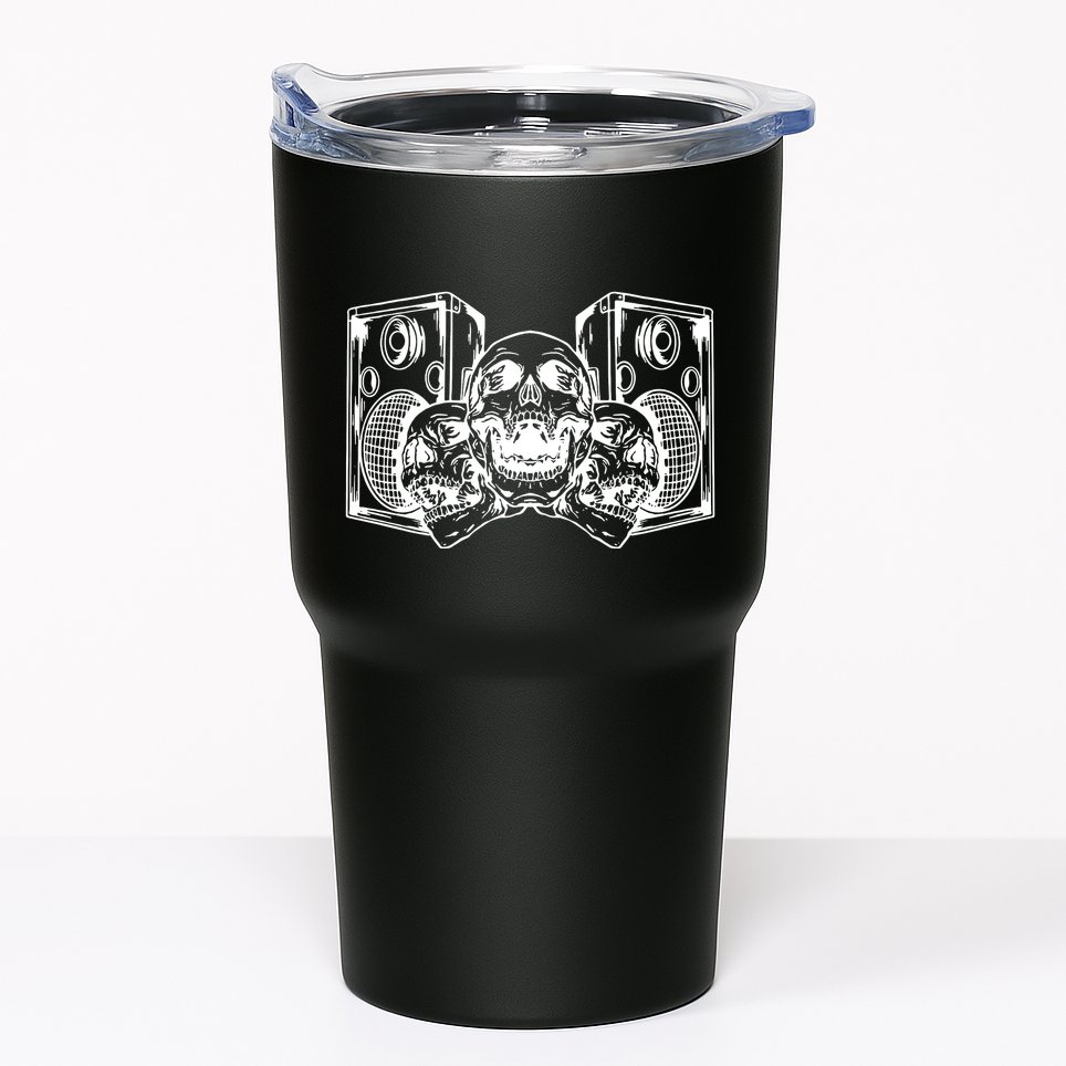 Skull Speakers Audio Gothic Regular Tumbler