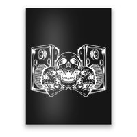 Skull Speakers Audio Gothic Regular Poster