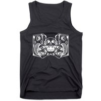 Skull Speakers Audio Gothic Regular Tank Top