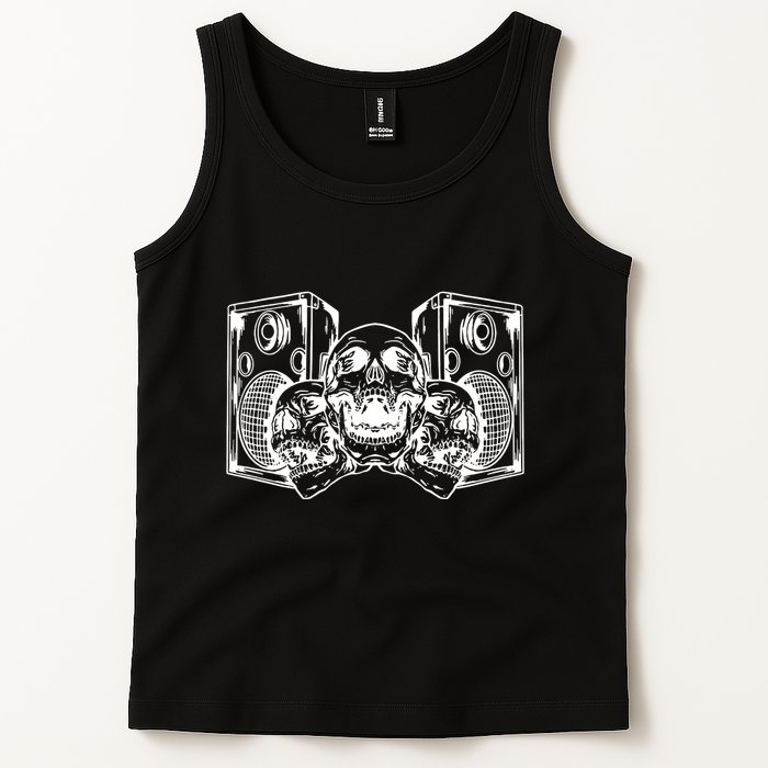 Skull Speakers Audio Gothic Regular Tank Top