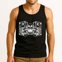 Skull Speakers Audio Gothic Regular Tank Top