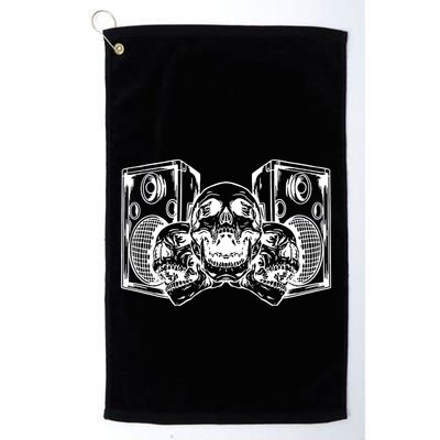 Skull Speakers Audio Gothic Regular Golf Towel