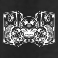 Skull Speakers Audio Gothic Regular Golf Towel