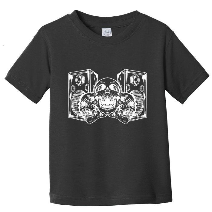 Skull Speakers Audio Gothic Regular Toddler T-Shirt