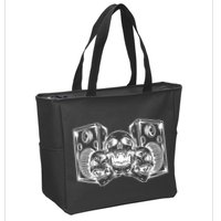 Skull Speakers Audio Gothic Regular Zip Tote Bag