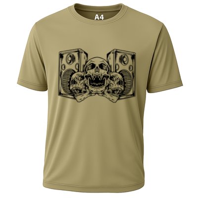 Skull Speakers Audio Gothic Regular Performance Shirt