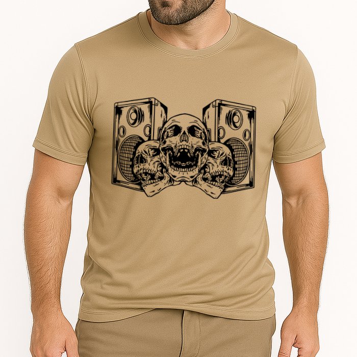 Skull Speakers Audio Gothic Regular Performance Shirt