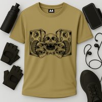 Skull Speakers Audio Gothic Regular Performance Shirt