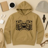 Skull Speakers Audio Gothic Regular Hoodie