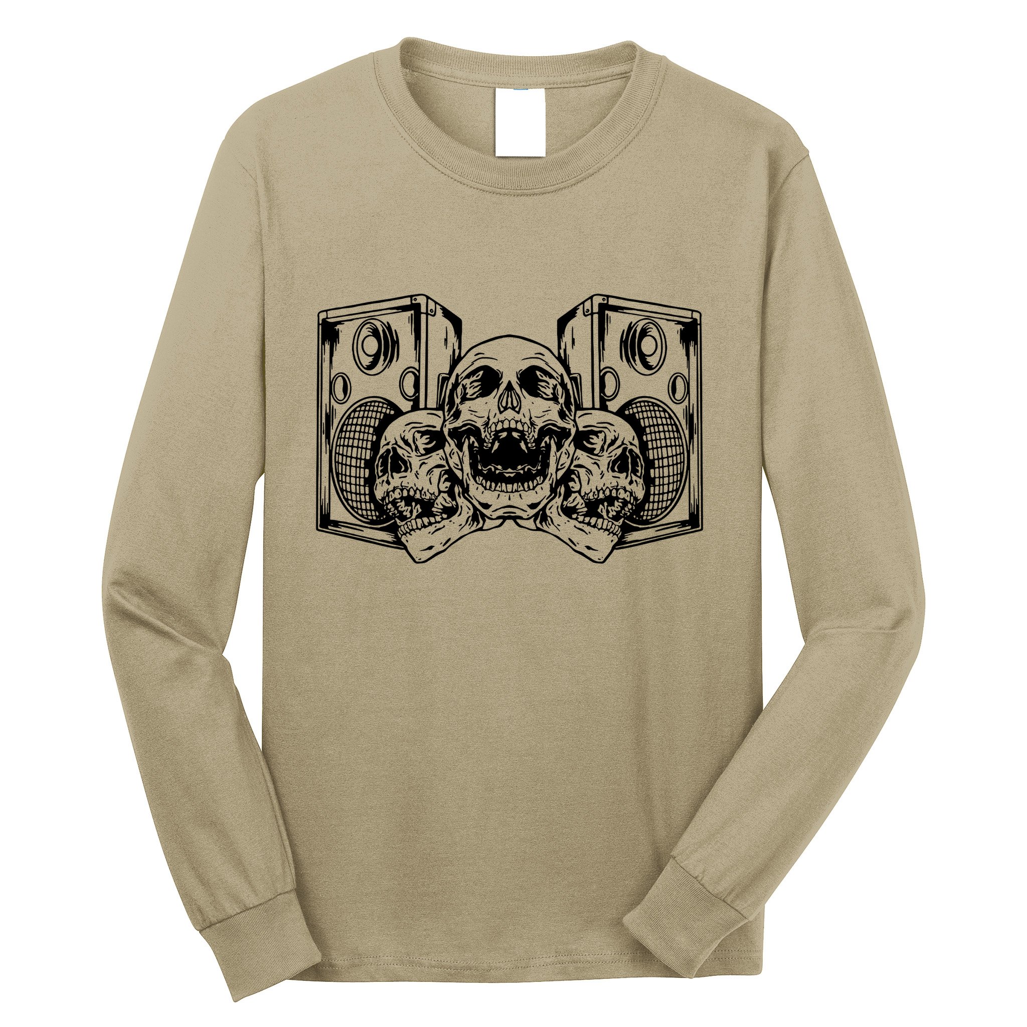 Skull Speakers Audio Gothic Regular Long Sleeve Shirt