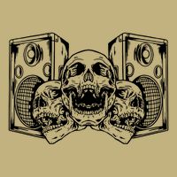Skull Speakers Audio Gothic Regular Magnet