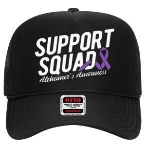 Support Squad Alzheimers Awareness High Crown Mesh Back Trucker Hat