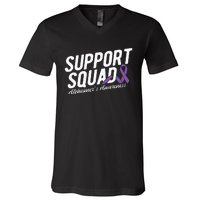 Support Squad Alzheimers Awareness V-Neck T-Shirt