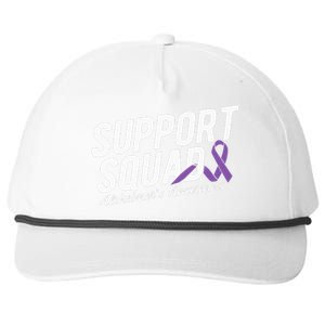 Support Squad Alzheimers Awareness Snapback Five-Panel Rope Hat