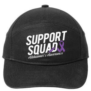 Support Squad Alzheimers Awareness 7-Panel Snapback Hat