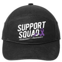 Support Squad Alzheimers Awareness 7-Panel Snapback Hat