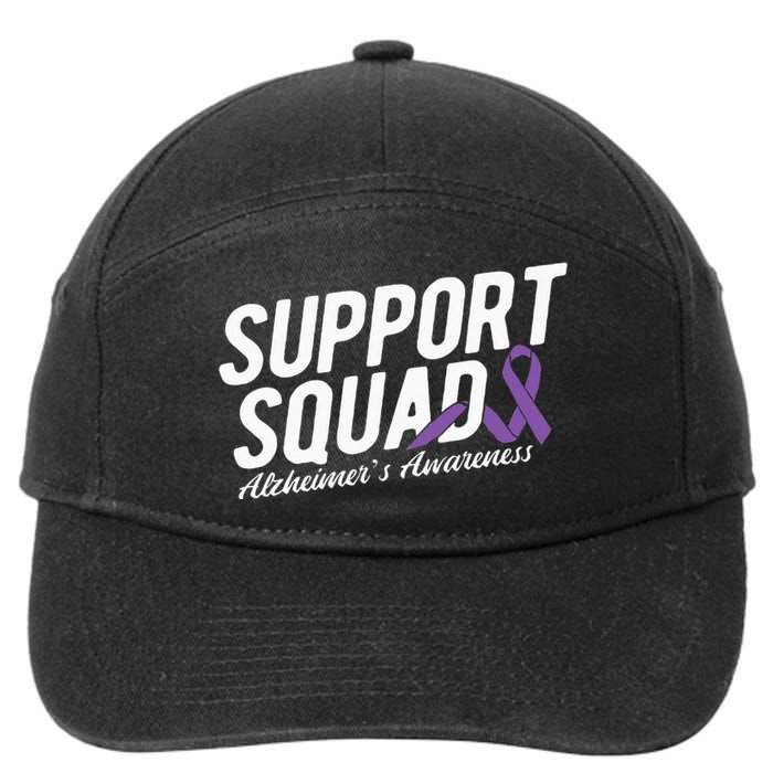 Support Squad Alzheimers Awareness 7-Panel Snapback Hat