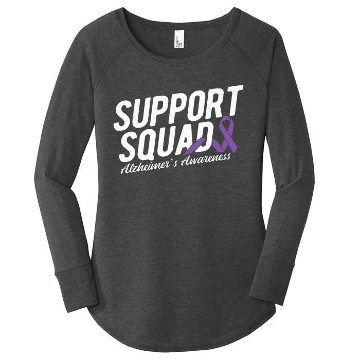 Support Squad Alzheimers Awareness Women's Perfect Tri Tunic Long Sleeve Shirt