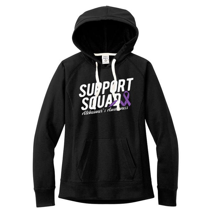 Support Squad Alzheimers Awareness Women's Fleece Hoodie