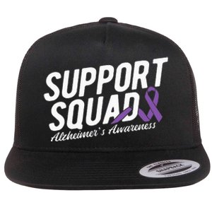 Support Squad Alzheimers Awareness Flat Bill Trucker Hat