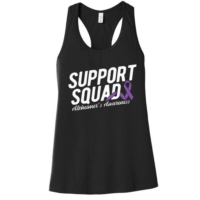 Support Squad Alzheimers Awareness Women's Racerback Tank