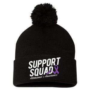 Support Squad Alzheimers Awareness Pom Pom 12in Knit Beanie