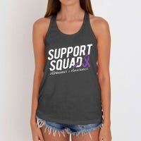 Support Squad Alzheimers Awareness Women's Knotted Racerback Tank