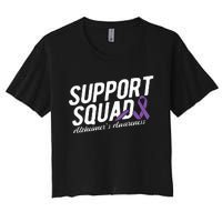 Support Squad Alzheimers Awareness Women's Crop Top Tee