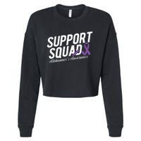 Support Squad Alzheimers Awareness Cropped Pullover Crew