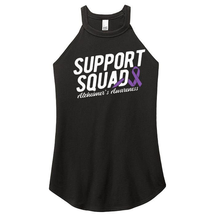 Support Squad Alzheimers Awareness Women's Perfect Tri Rocker Tank