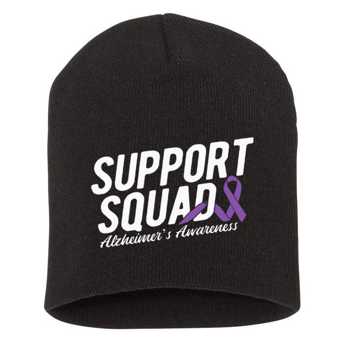 Support Squad Alzheimers Awareness Short Acrylic Beanie