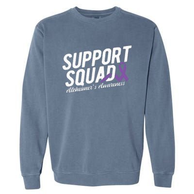 Support Squad Alzheimers Awareness Garment-Dyed Sweatshirt