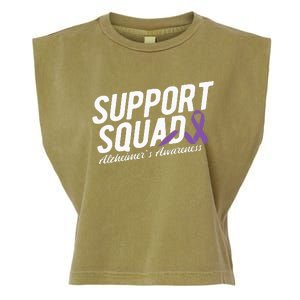 Support Squad Alzheimers Awareness Garment-Dyed Women's Muscle Tee