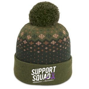 Support Squad Alzheimers Awareness The Baniff Cuffed Pom Beanie