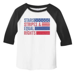 Stars Stripes And Equal Rights 4th Of July 's Rights Toddler Fine Jersey T-Shirt