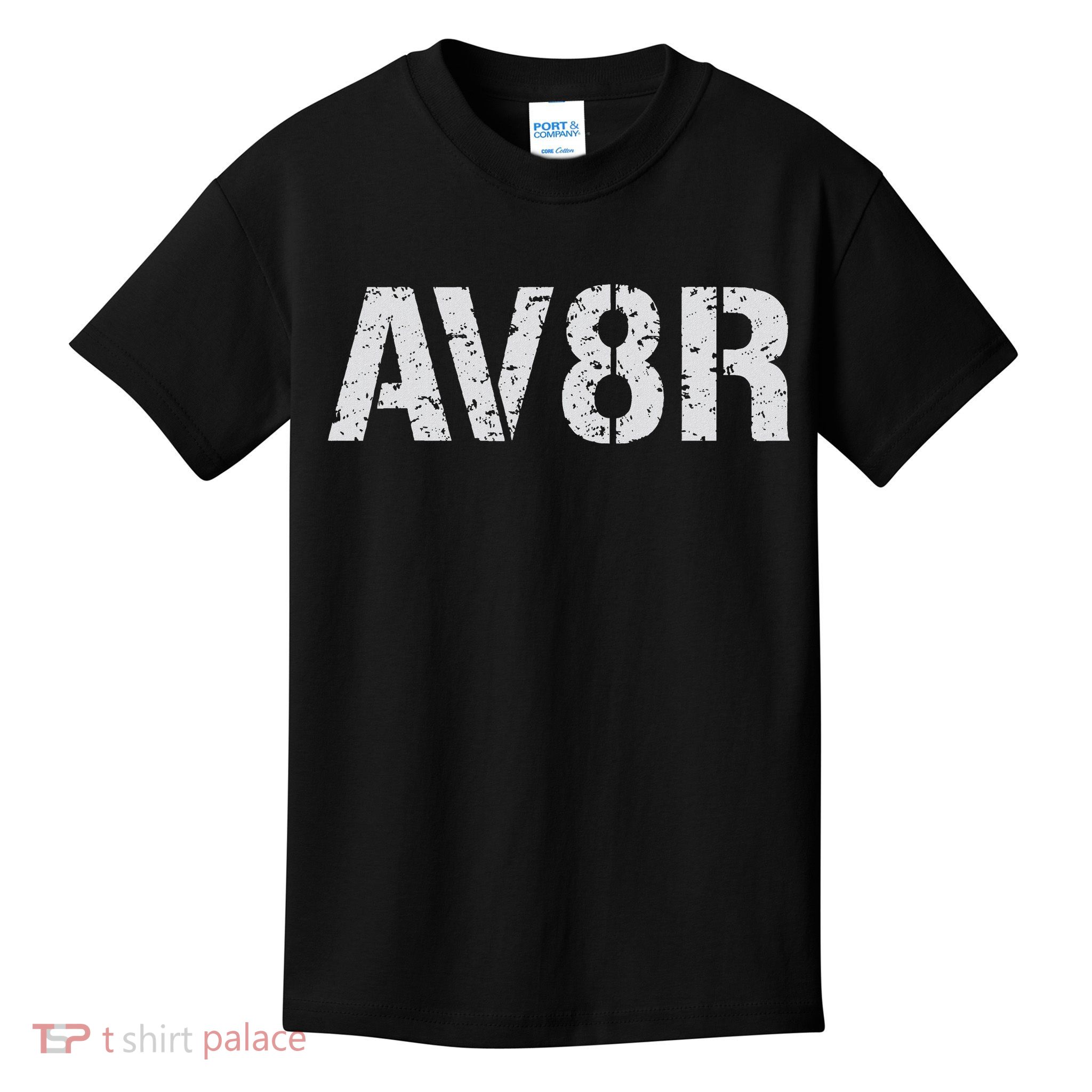 Sneaky 's Aviation Distressed Modern Black Kids T-Shirt