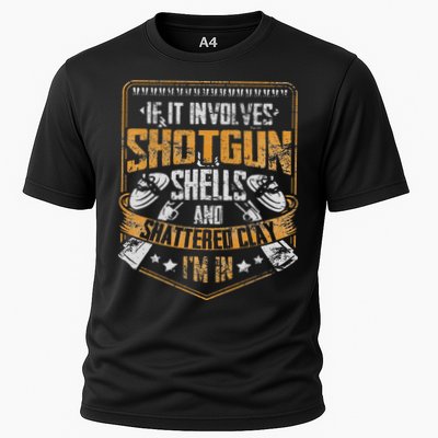 Shotgun Shells And Shattered Clay Funny Trap Skeet Shooting Cooling Performance Crew T-Shirt