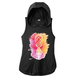 Swingers Subtle Artistic Upside Down Pineapple Gift Ladies PosiCharge Tri-Blend Wicking Draft Hoodie Tank