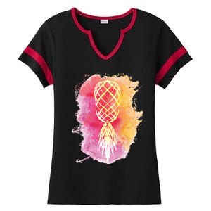 Swingers Subtle Artistic Upside Down Pineapple Gift Ladies Halftime Notch Neck Tee