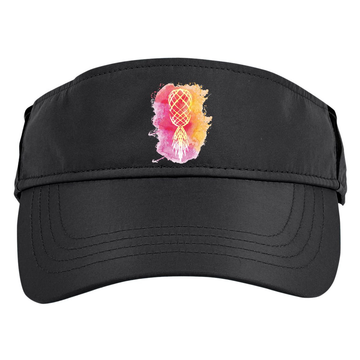 Swingers Subtle Artistic Upside Down Pineapple Gift Adult Drive Performance Visor
