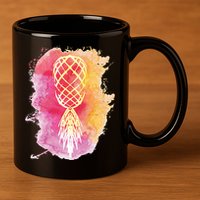 Swingers Subtle Artistic Upside Down Pineapple Gift 11oz C Handle Ceramic Mug