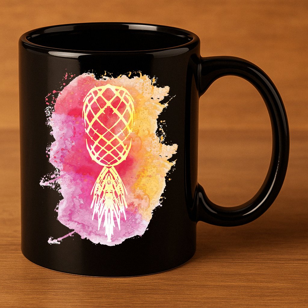 Swingers Subtle Artistic Upside Down Pineapple Gift 11oz C Handle Ceramic Mug