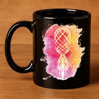 Swingers Subtle Artistic Upside Down Pineapple Gift 11oz C Handle Ceramic Mug