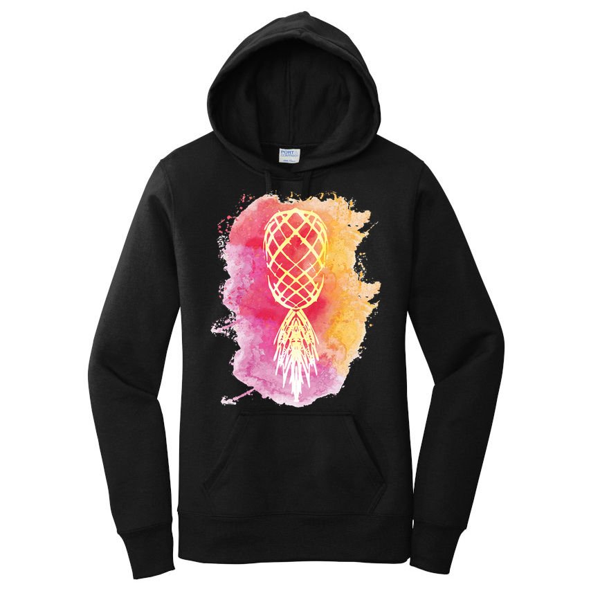 Swingers Subtle Artistic Upside Down Pineapple Gift Women's Pullover Hoodie