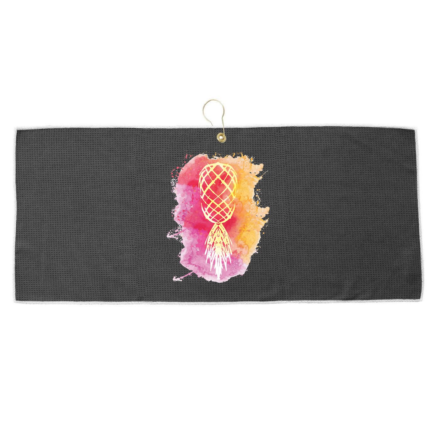 Swingers Subtle Artistic Upside Down Pineapple Gift Large Microfiber Waffle Golf Towel